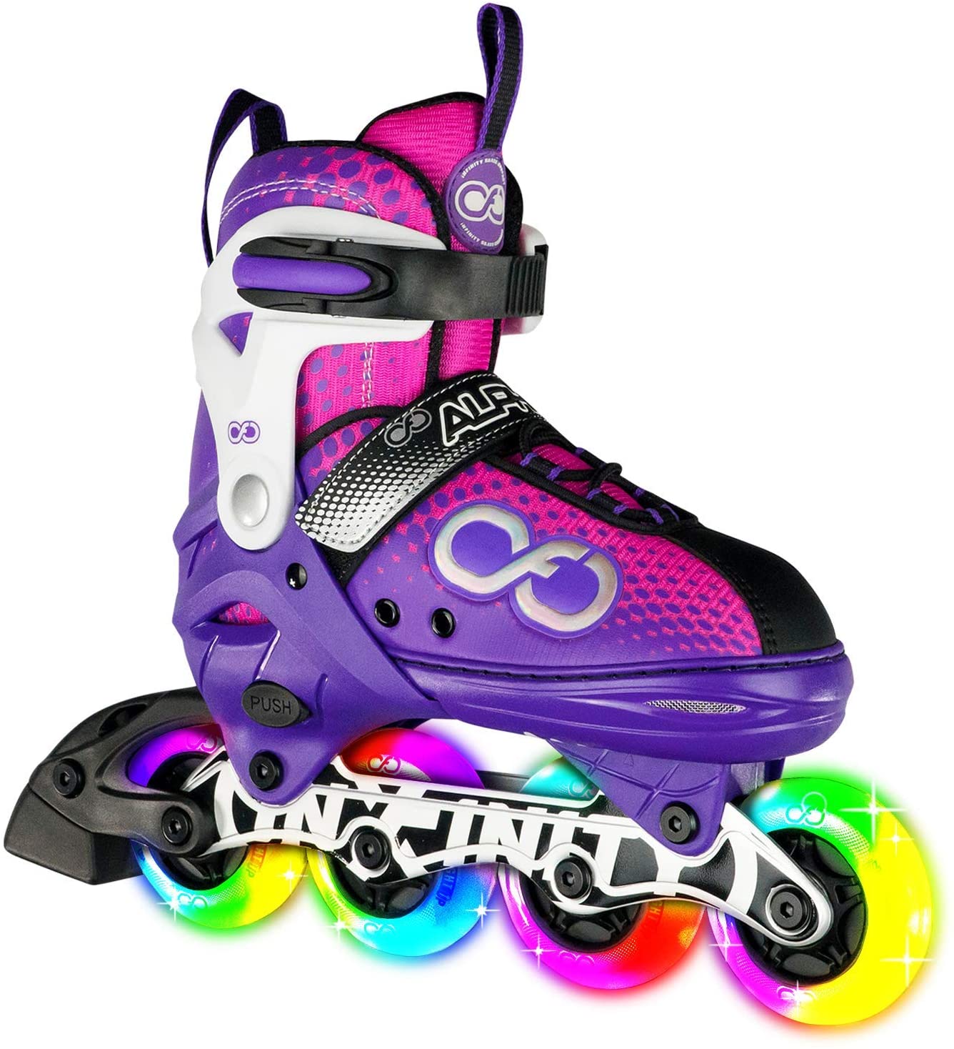Available in Four Colors Crazy Skates Adjustable Inline Skates with Light Up Wheels 