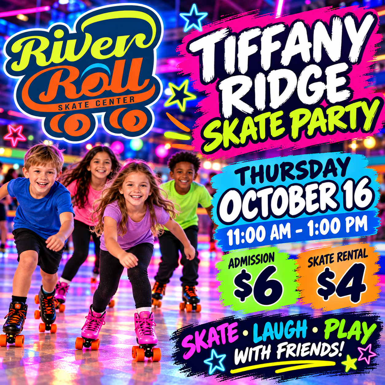 Tiffany ridge skate party